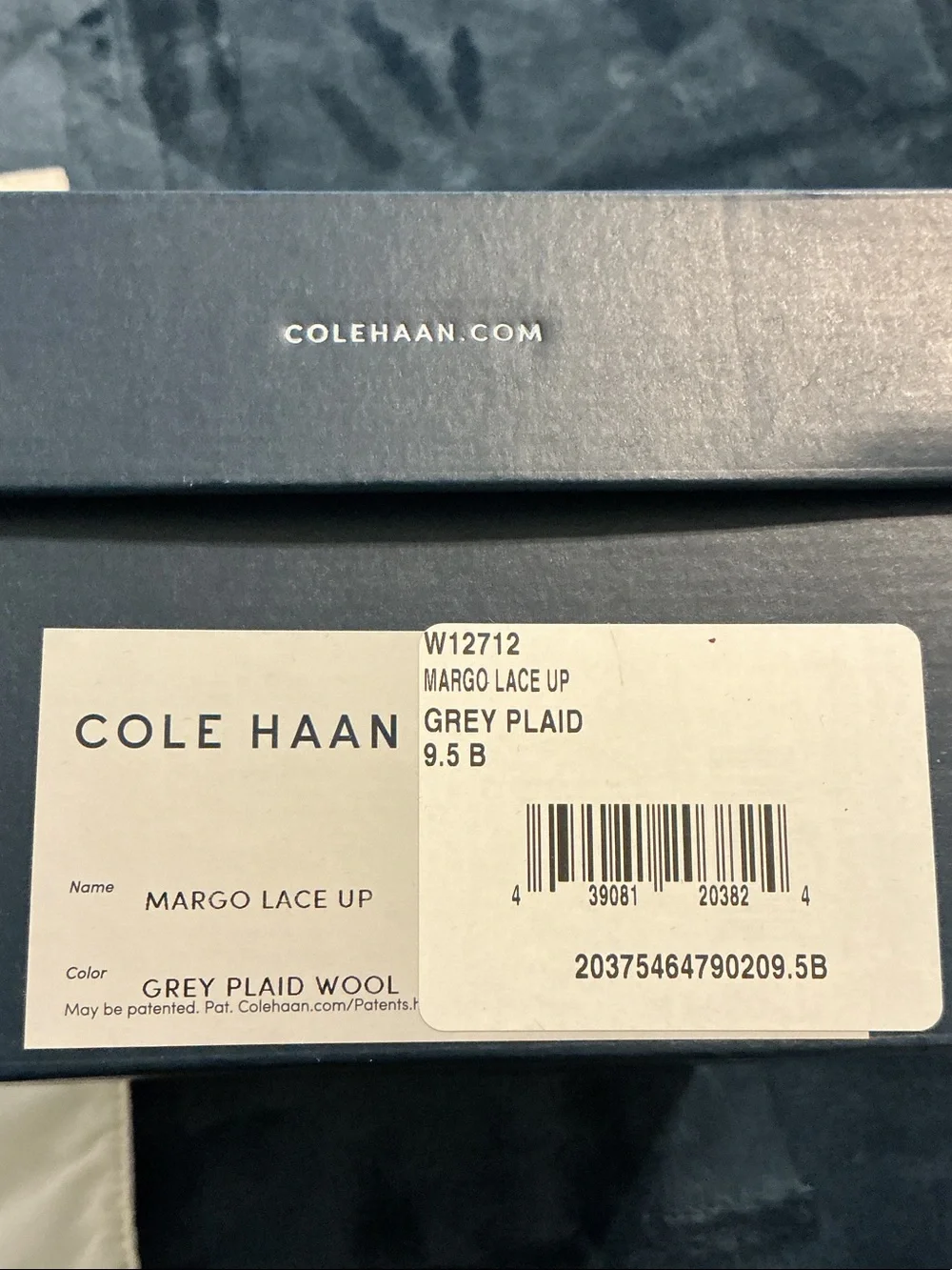 Cole Haan Black and Gray Plaid Leather-Trim Sneakers